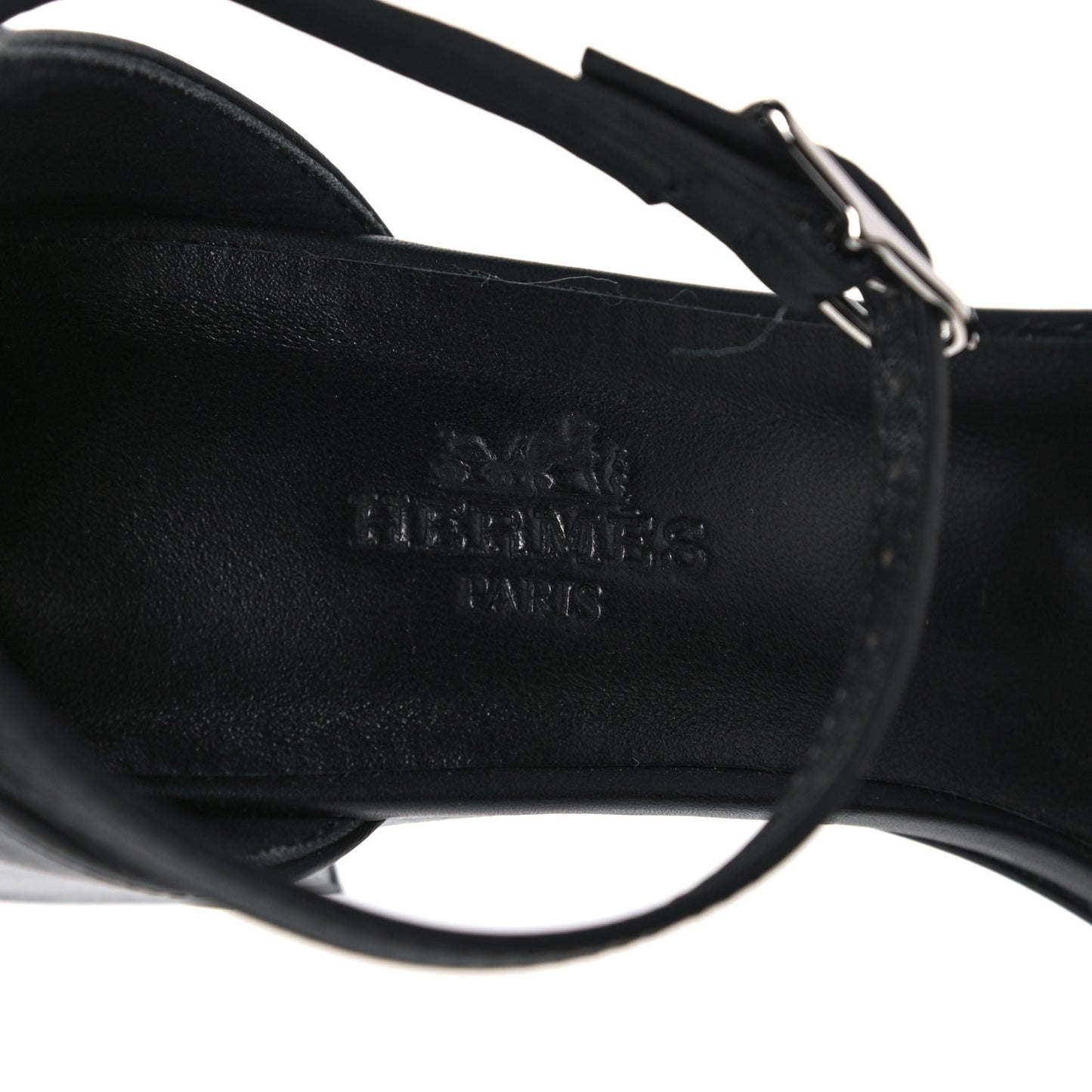 Calfskin Encens 50 Sandals 36.5 Black