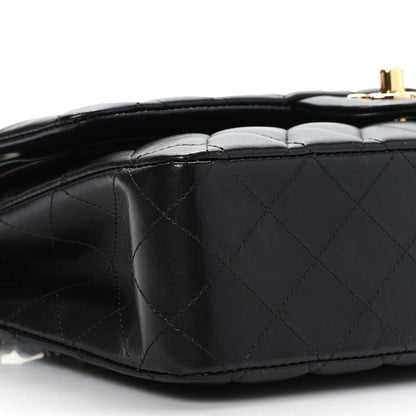 Chanel Lambskin Quilted Medium Double Flap Black 8 of 9