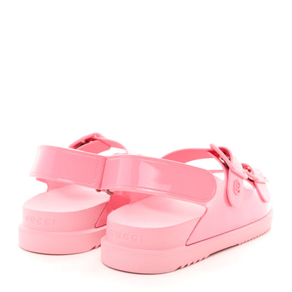 Gucci Rubber Mini Double G Womens Isla Dad Sandals 38 Wild Rose 4 of 11