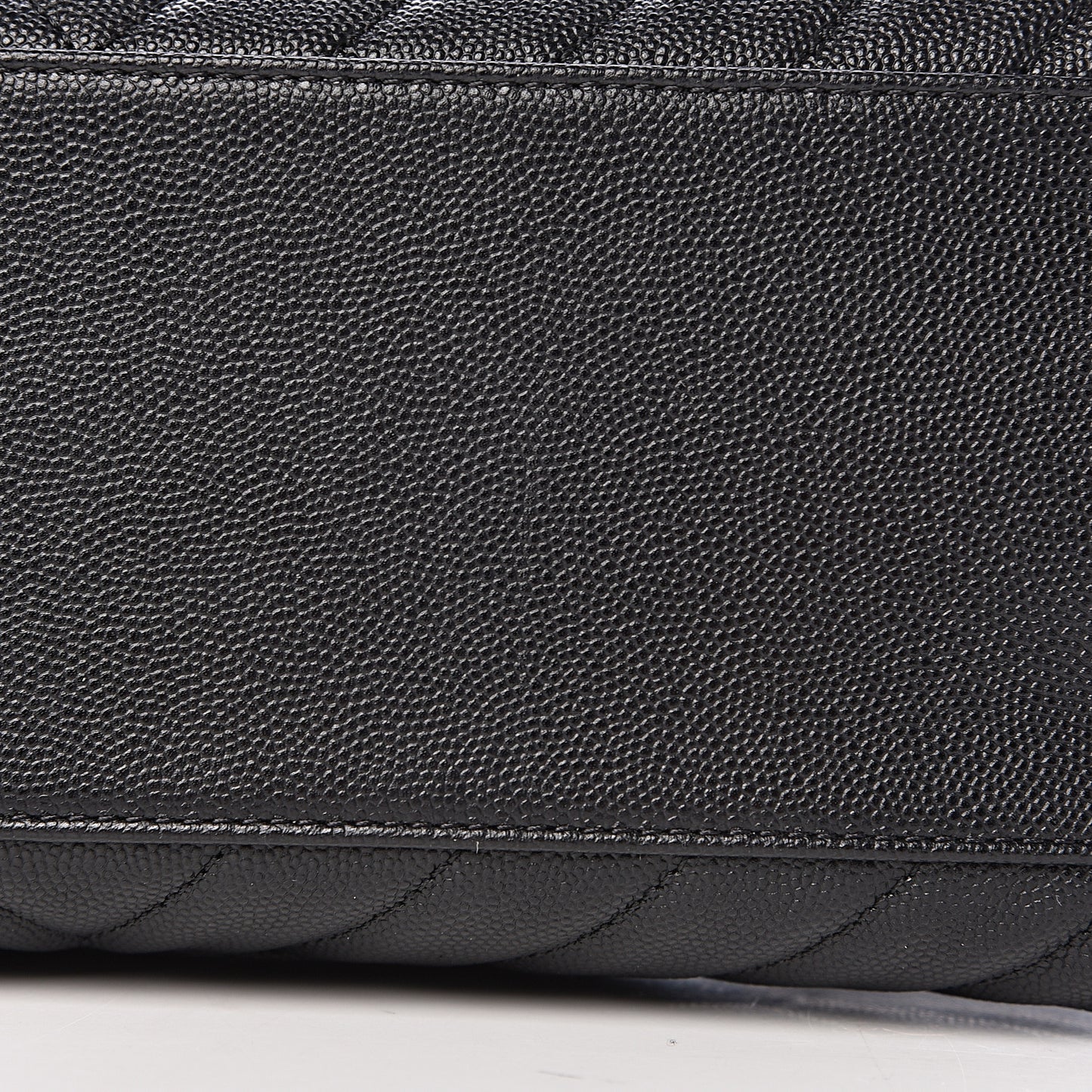 Caviar Chevron Quilted Small Coco Handle Flap Black