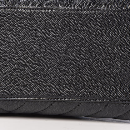 Chanel Caviar Chevron Quilted Small Coco Handle Flap Black 13 of 14
