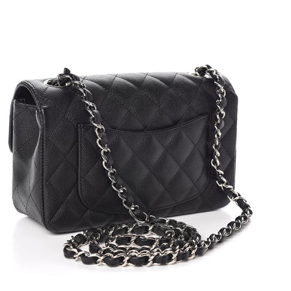 Chanel Iridescent Caviar Quilted Mini Rectangular Flap Black 3 of 11