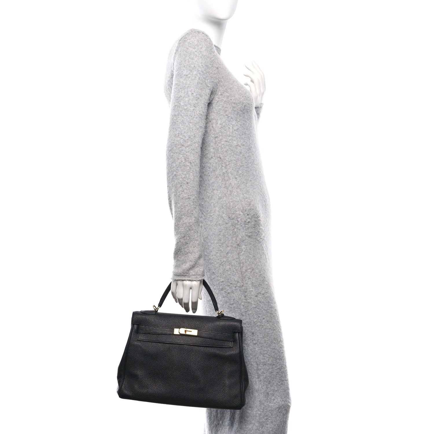 Hermes Togo Kelly Retourne 32 Black 2 of 10