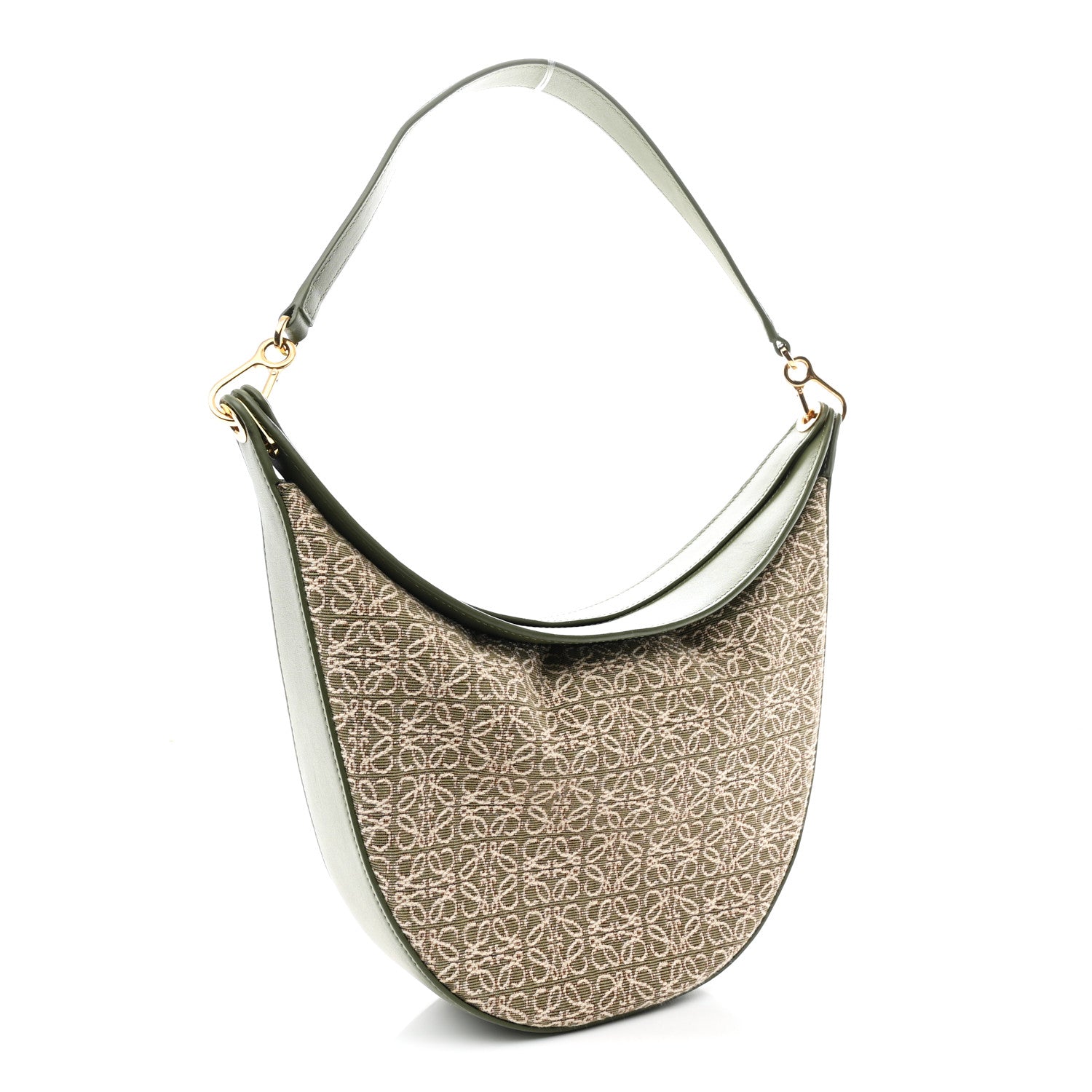 Loewe Jacquard Anagram Calfskin Luna Bag Avocado 3 of 9