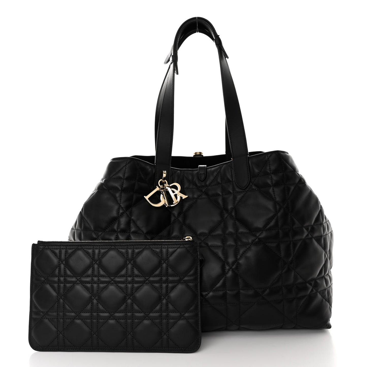 Calfskin Macrocannage Large Toujours Black