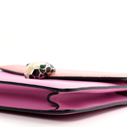 Bulgari Calfskin Galuchat Serpenti Forever Crossbody Bag Pink 9 of 13