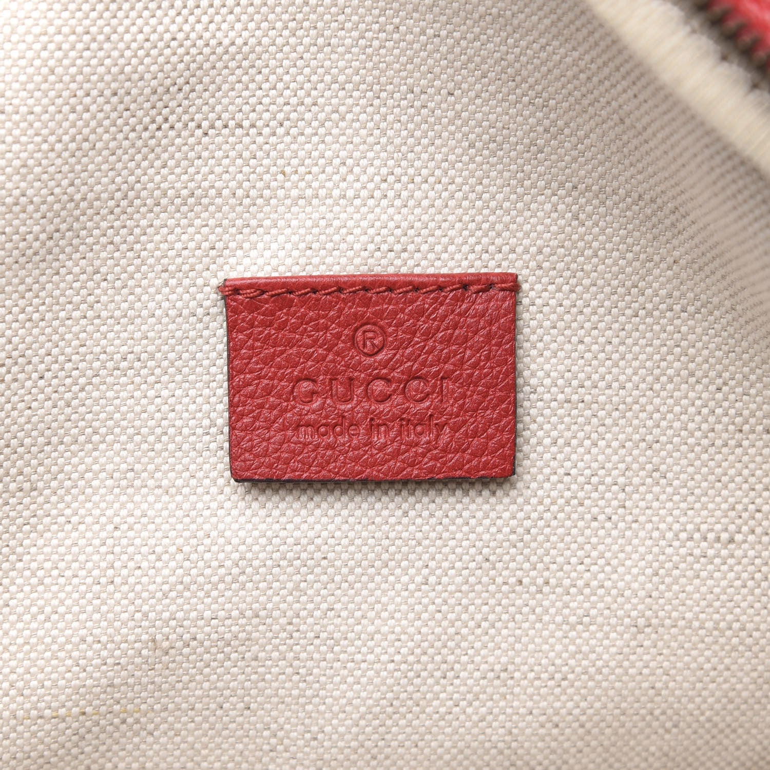 Gucci Grained Calfskin Logo Belt Bag Hibiscus Red 6 of 10