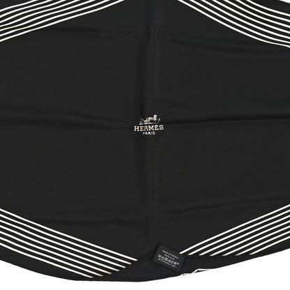 Hermes Silk Liste Au Fil Losange Scarf Black 2 of 3