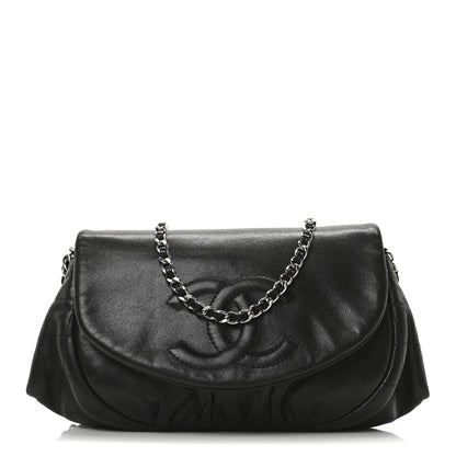 Chanel Lambskin Half Moon Wallet On Chain WOC Black 1 of 11