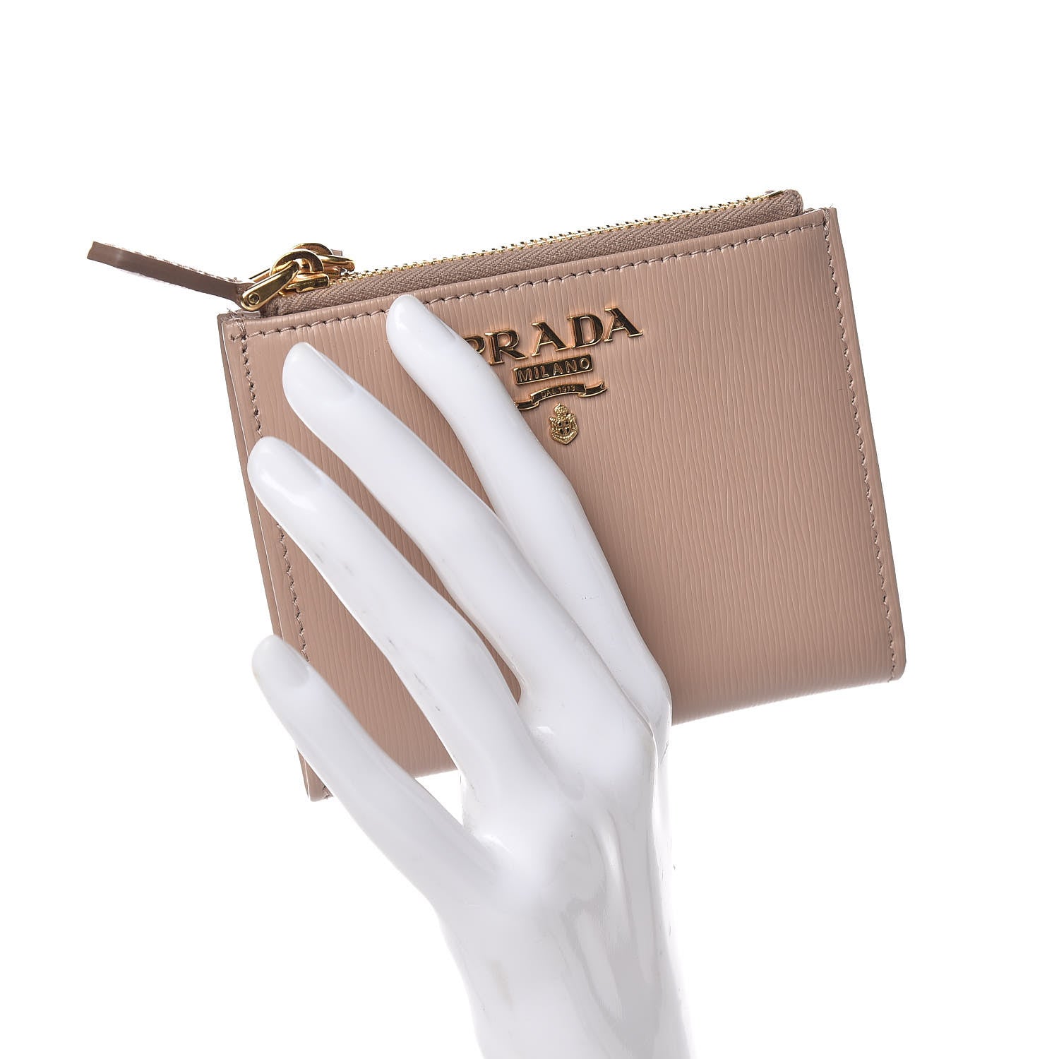 Prada Vitello Move Zip Coin Case Wallet Cipria 2 of 8