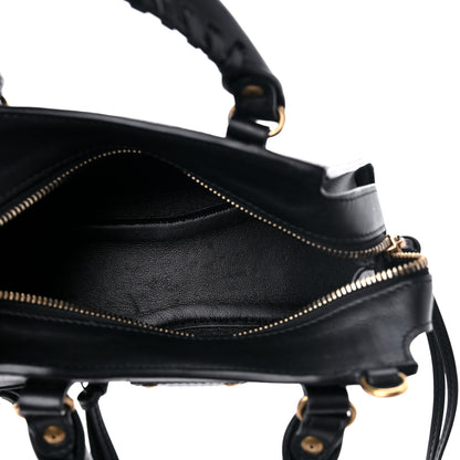 Balenciaga Smooth Calfskin Neo Classic Gold Hardware Mini City Black 5 of 12