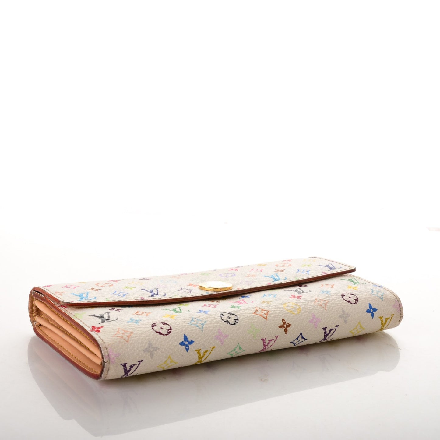 Monogram Multicolor Sarah Wallet White