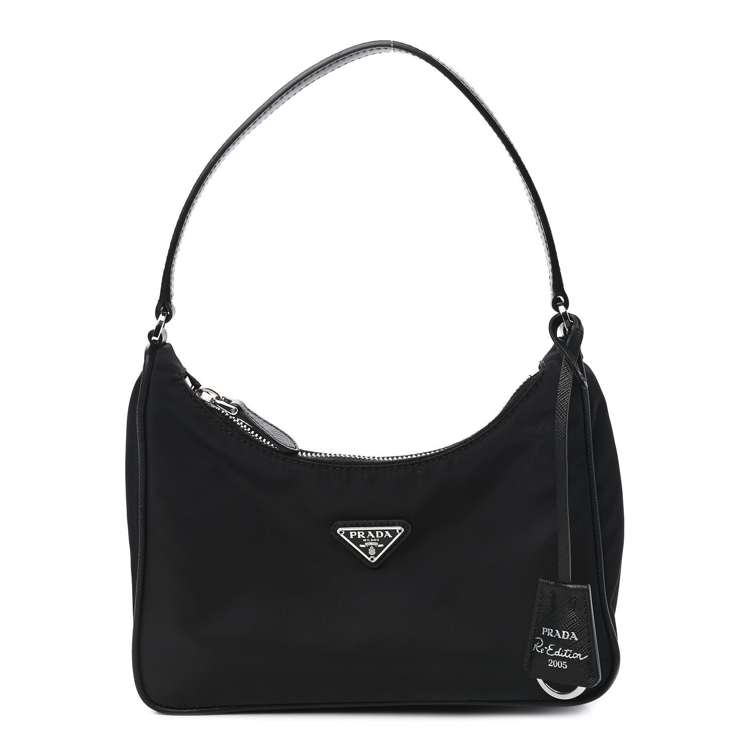 Prada Tessuto Nylon Saffiano Mini Re-Edition 2005 Bag Black 1 of 10