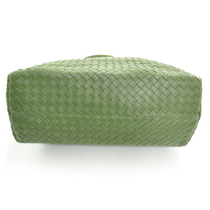 Bottega Veneta Nappa Intrecciato Shoulder Bag Green 4 of 9
