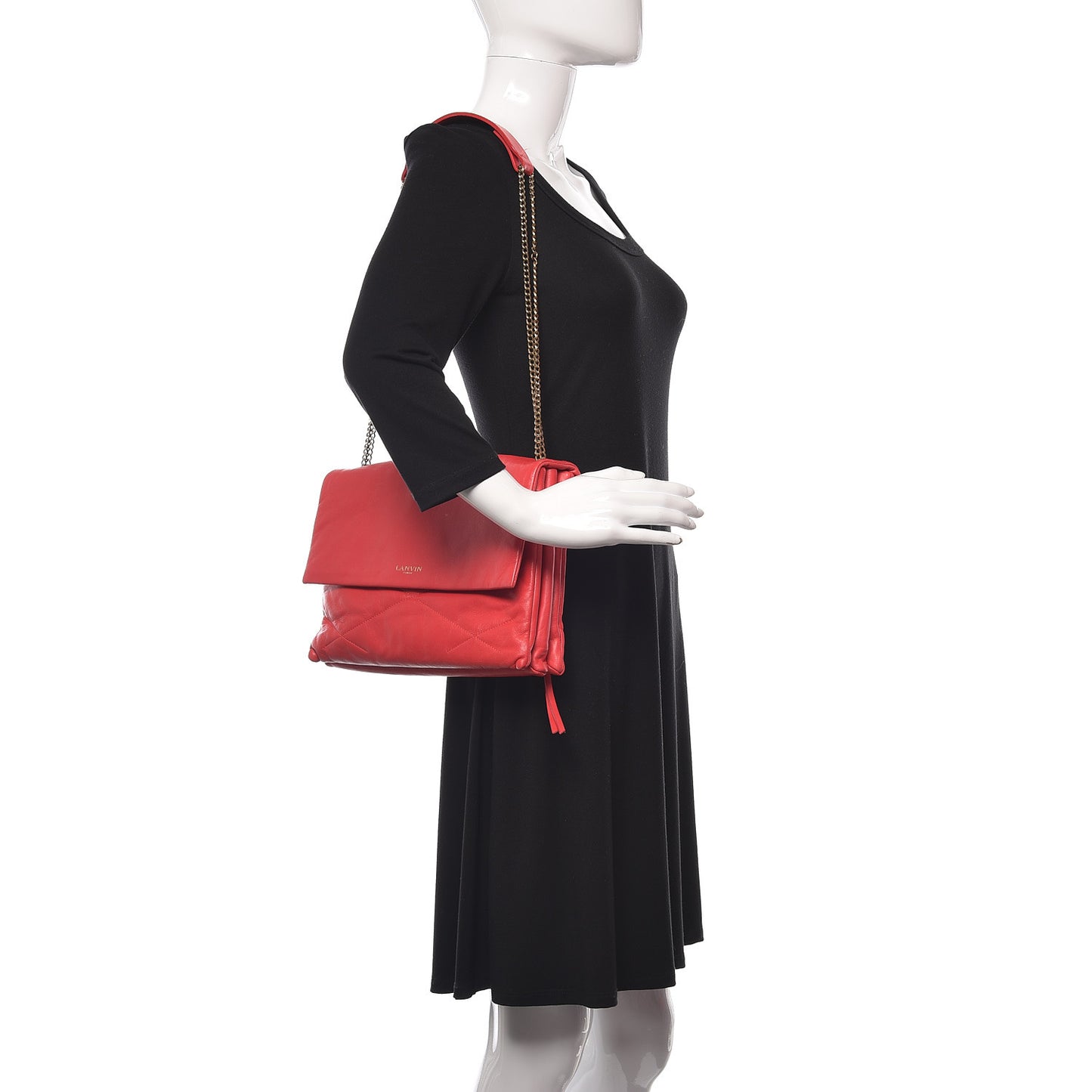 Lambskin Quilted Medium Sugar Flap Shoulder Bag Framboise Raspberry