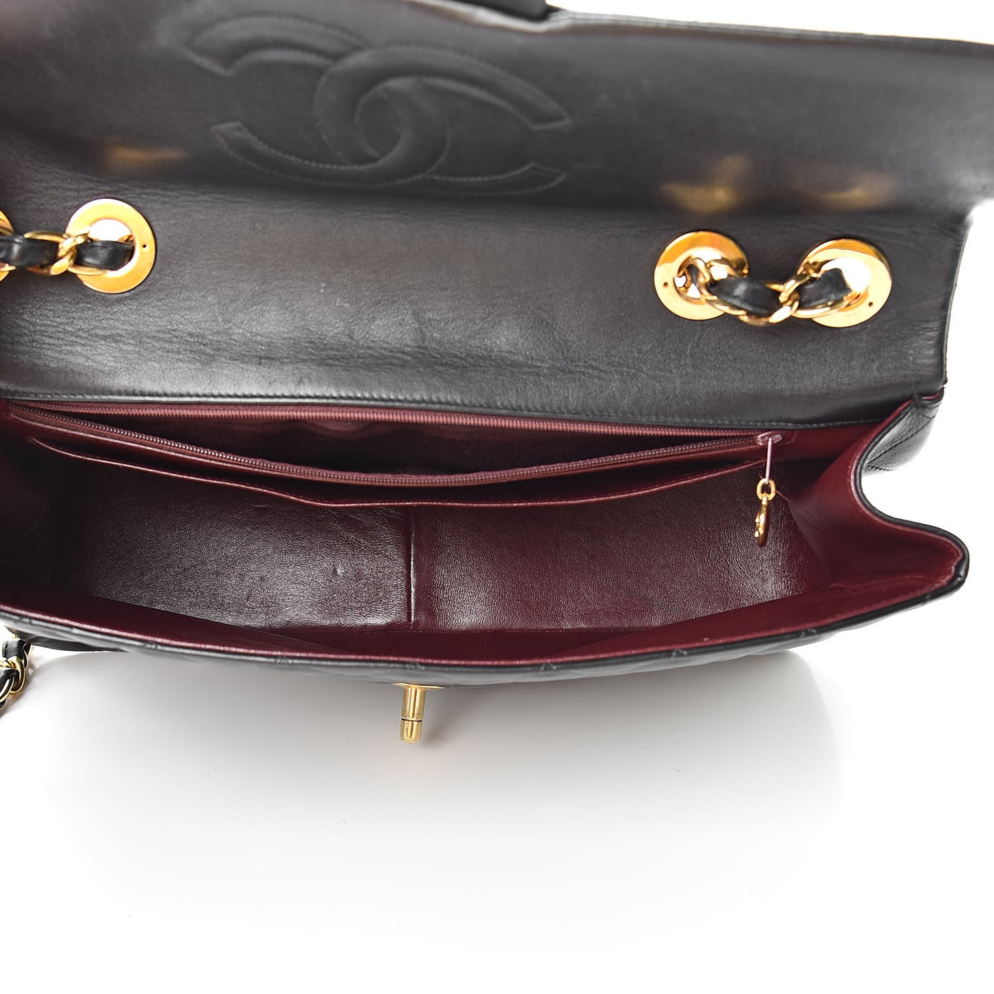 Lambskin Quilted XL Jumbo Single Flap Black