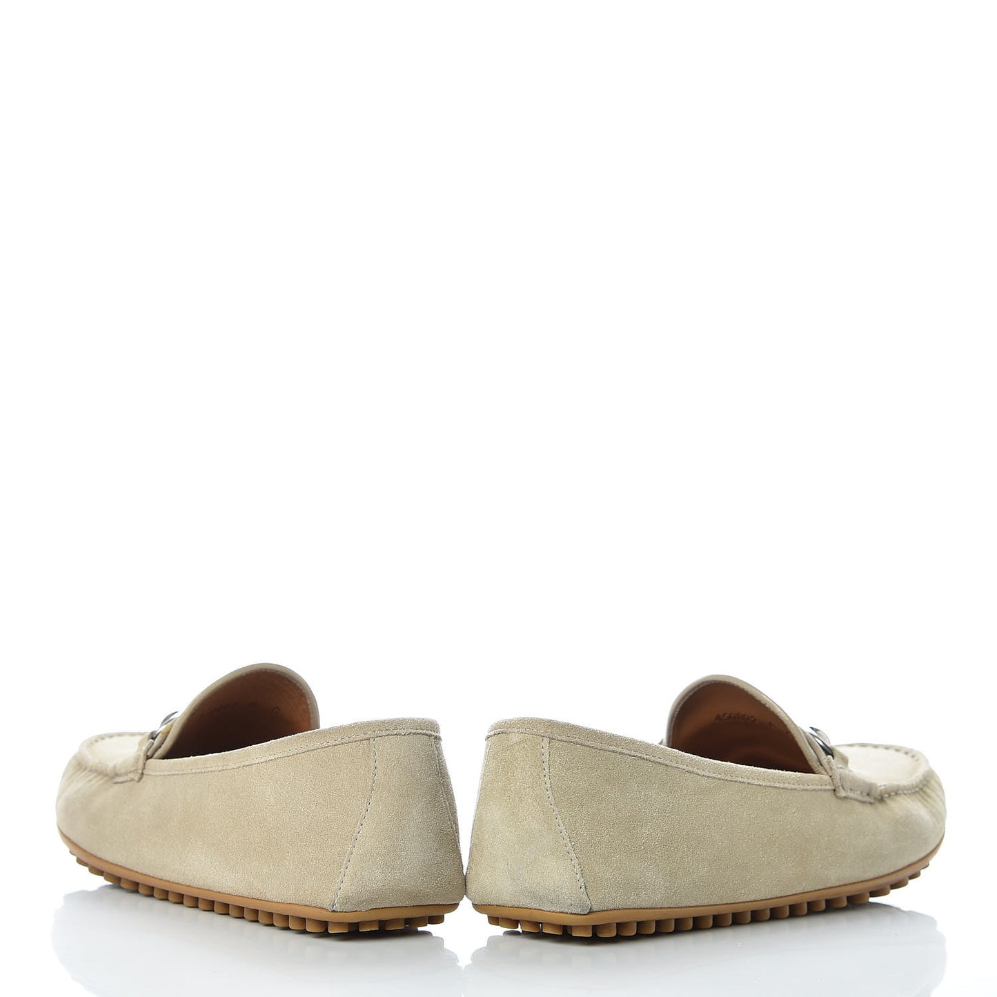 Suede Web Mens Horsebit Driver Loafers 8 Oatmeal