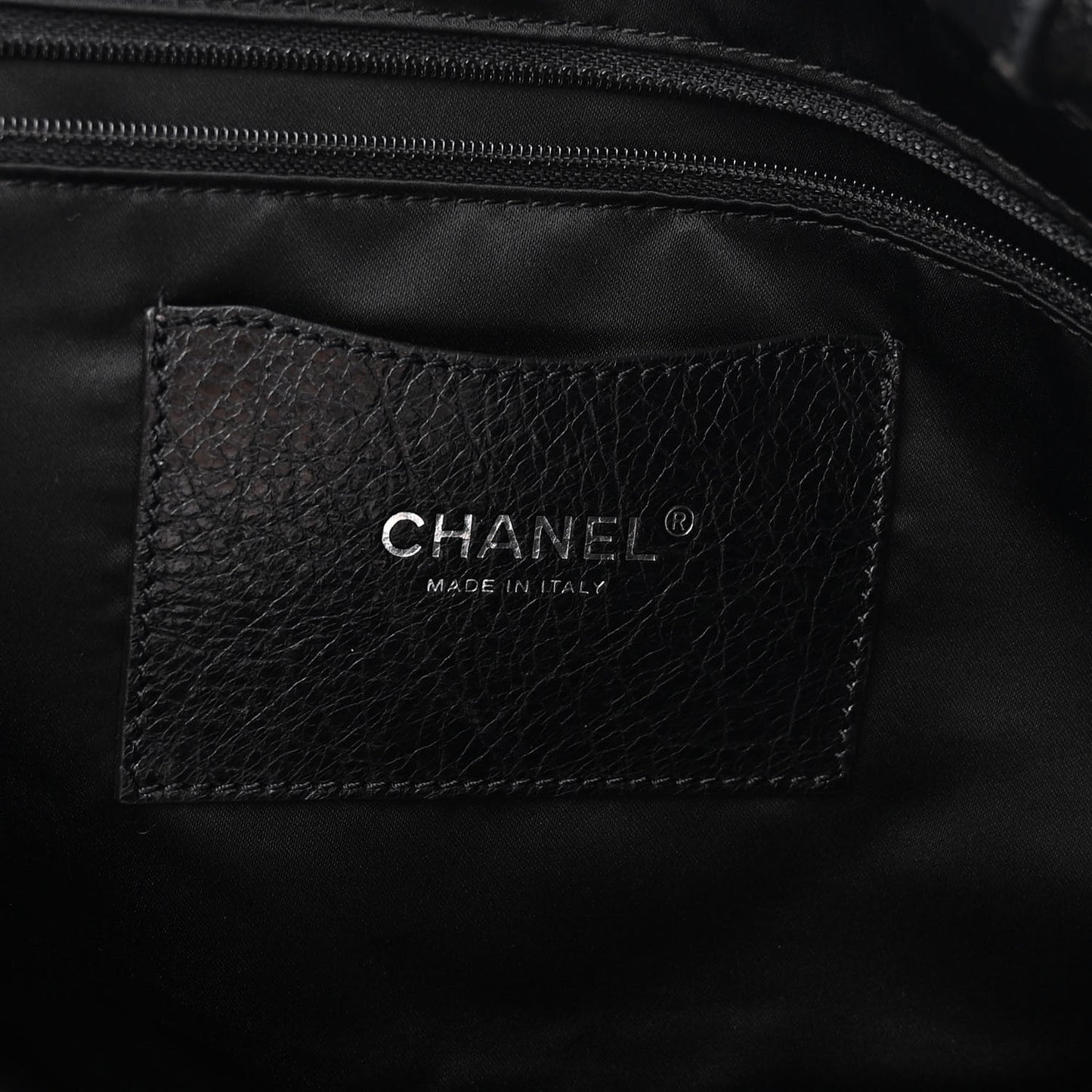 Glazed Calfskin Large On The Road Tote Black