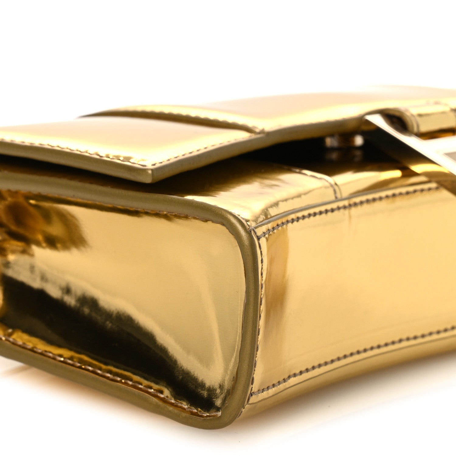 Balenciaga Mirror Calfskin Hourglass Chain Bag Gold 10 of 13