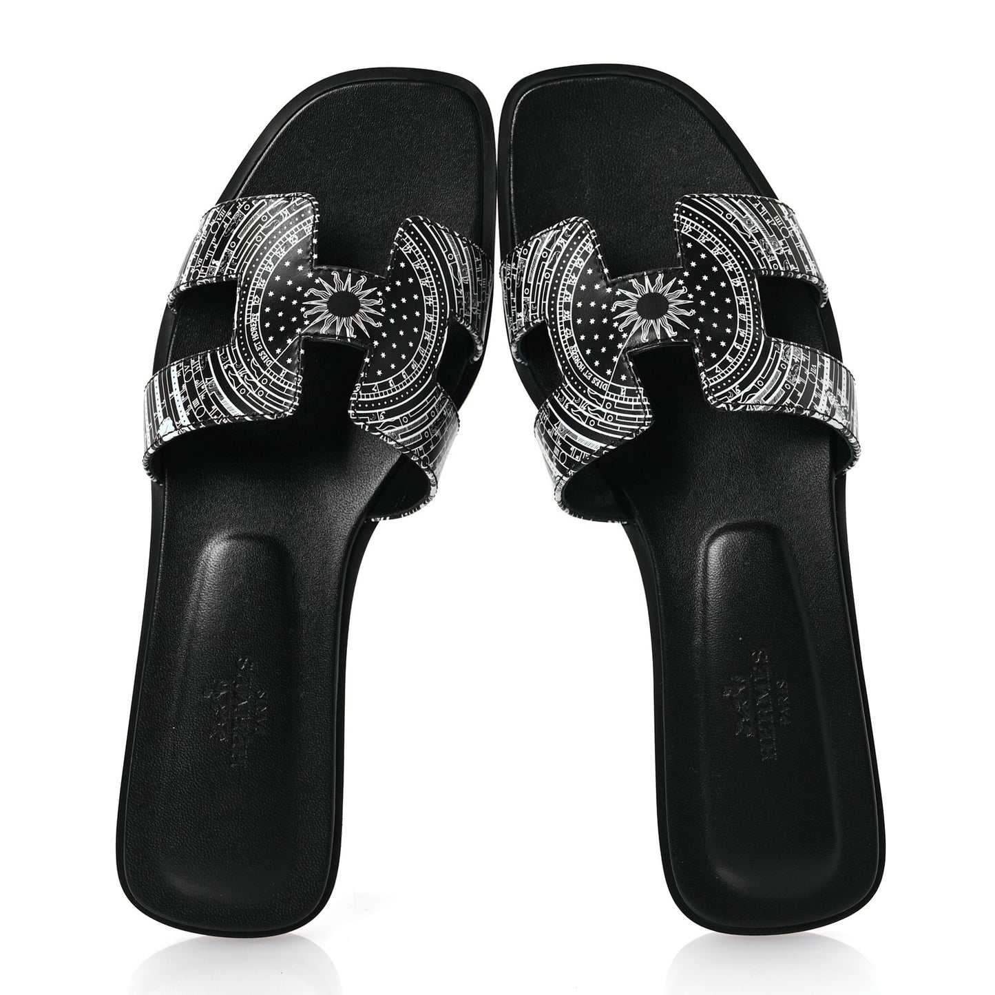 Calfskin Astrologie Bandana Oran Sandals 36.5 Black