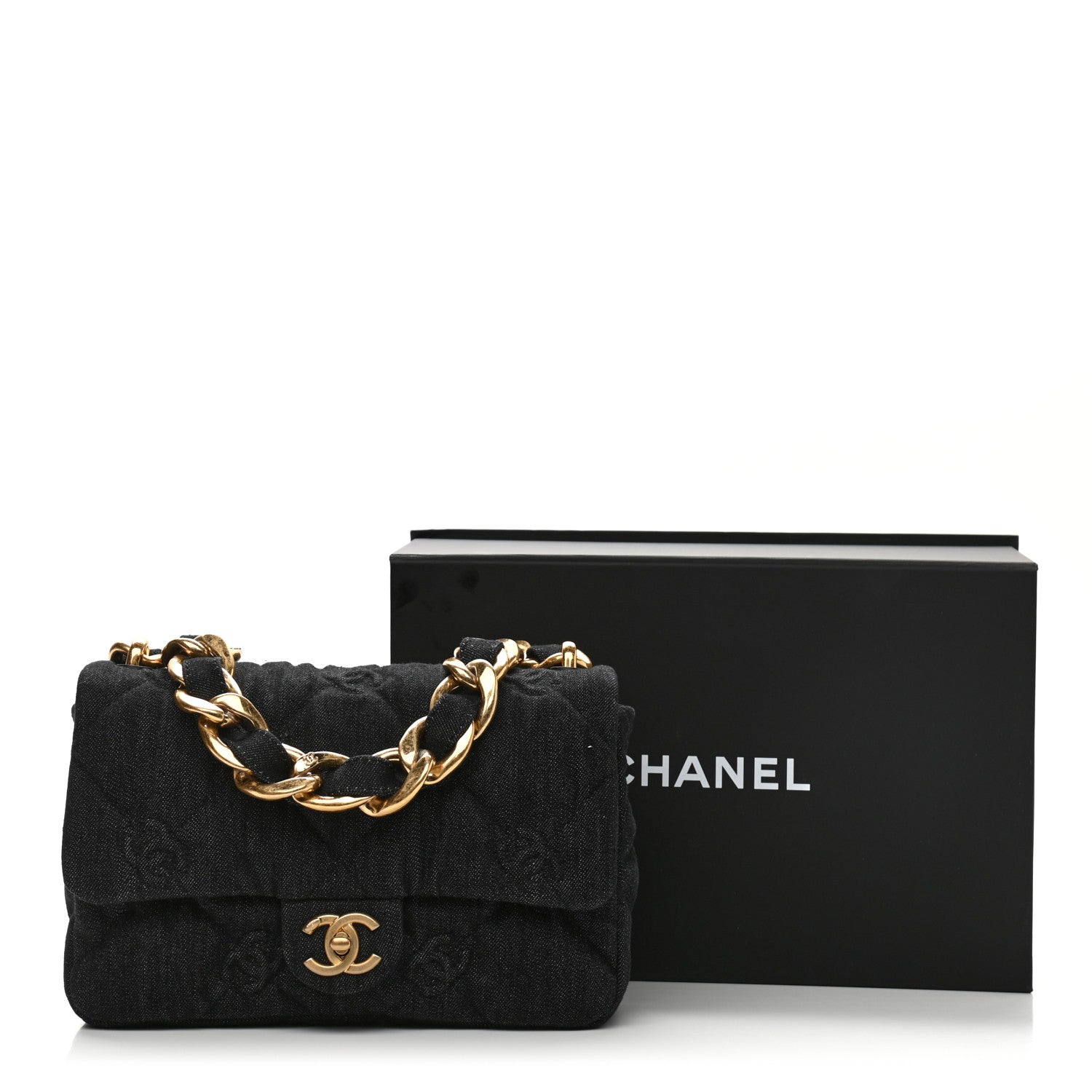 Chanel Denim Quilted Medium Funky Town Flap Black 11 of 11