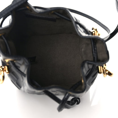Fendi Vitello Liberty F is Fendi FF 1974 Embossed Mini Mon Tresor Bucket Bag Black 5 of 9