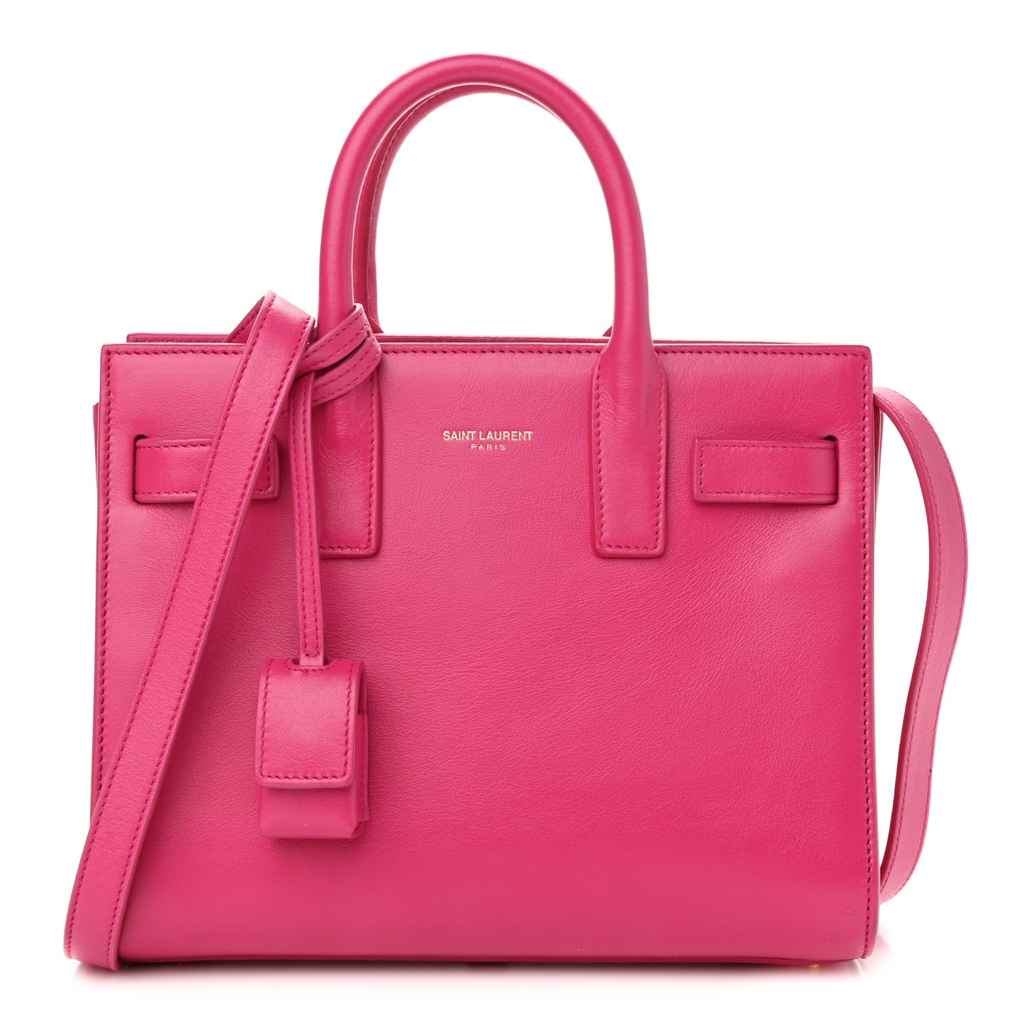 Calfskin Nano Sac De Jour Lipstick Fuchsia