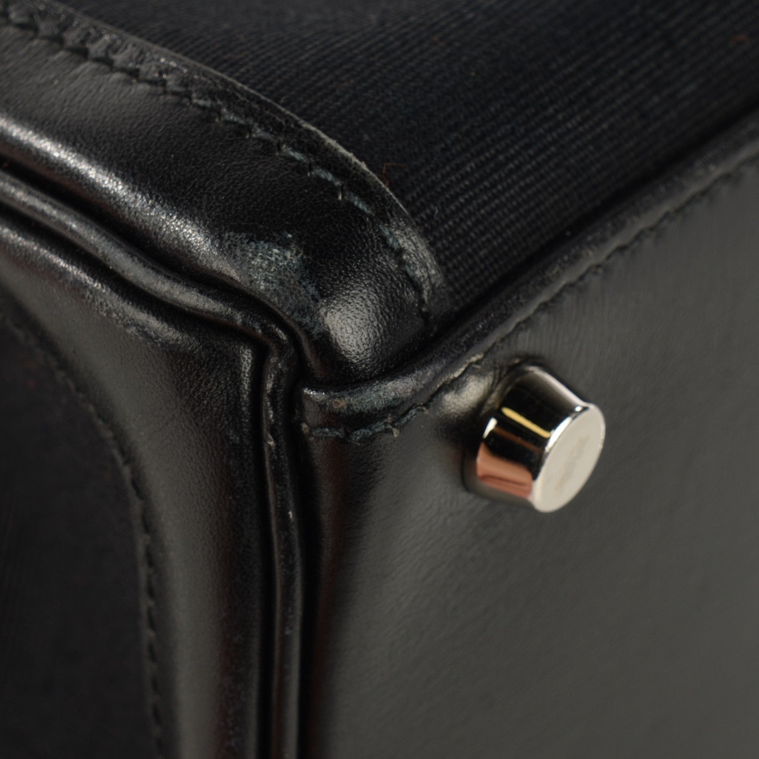 Hermes Box Toile Lakis Kelly 32 Black 17 of 19