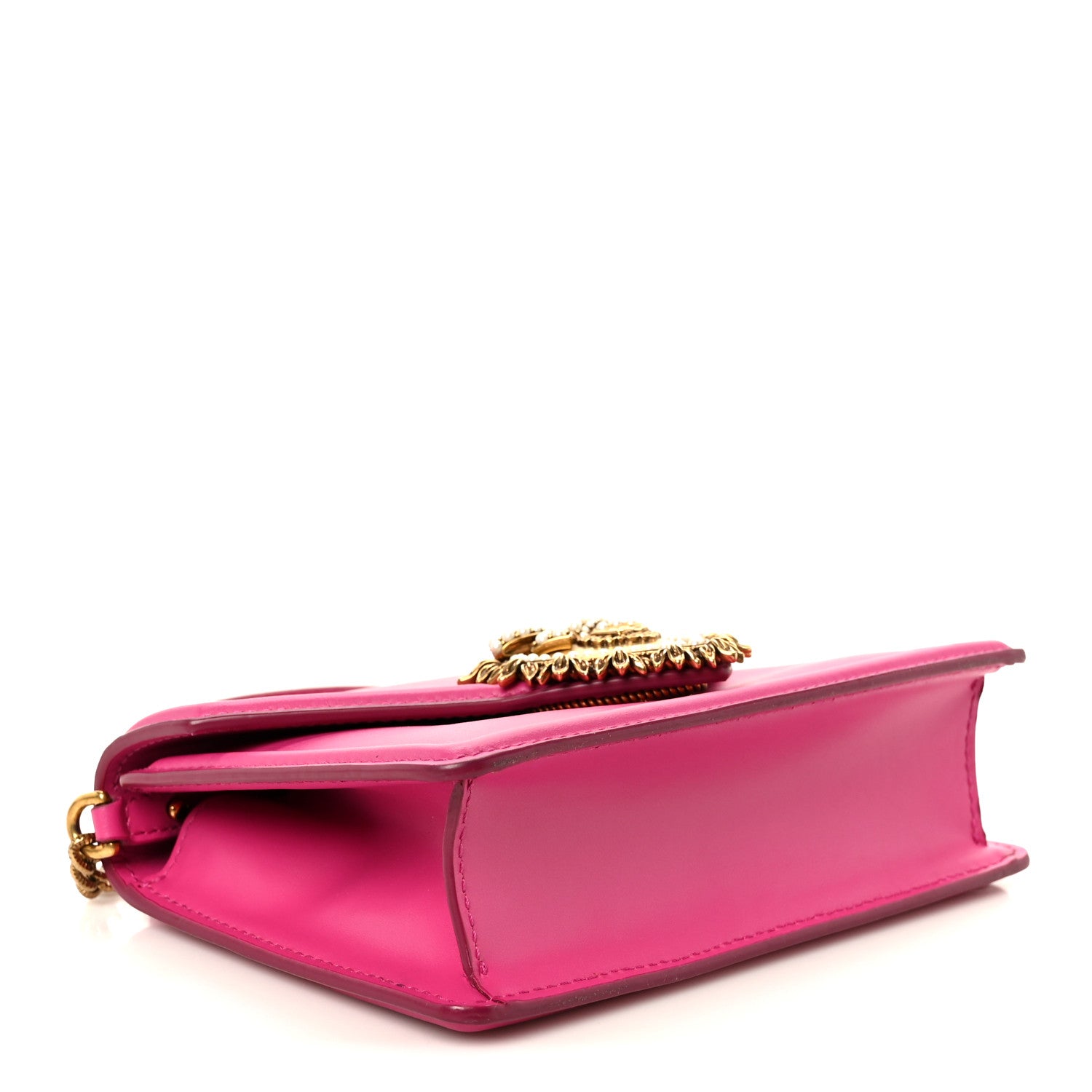 Dolce & Gabbana Smooth Calfskin Small Devotion Envelope Top Handle Bag Pink 4 of 10