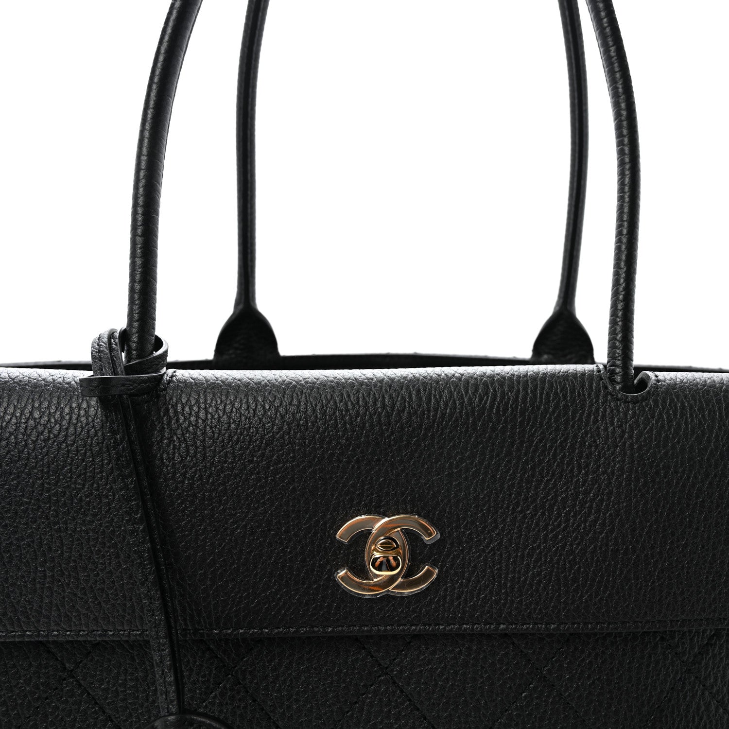 Chanel Grained Calfskin Stitched Urban Essentials Large Shopping Bag Black 8 of 10