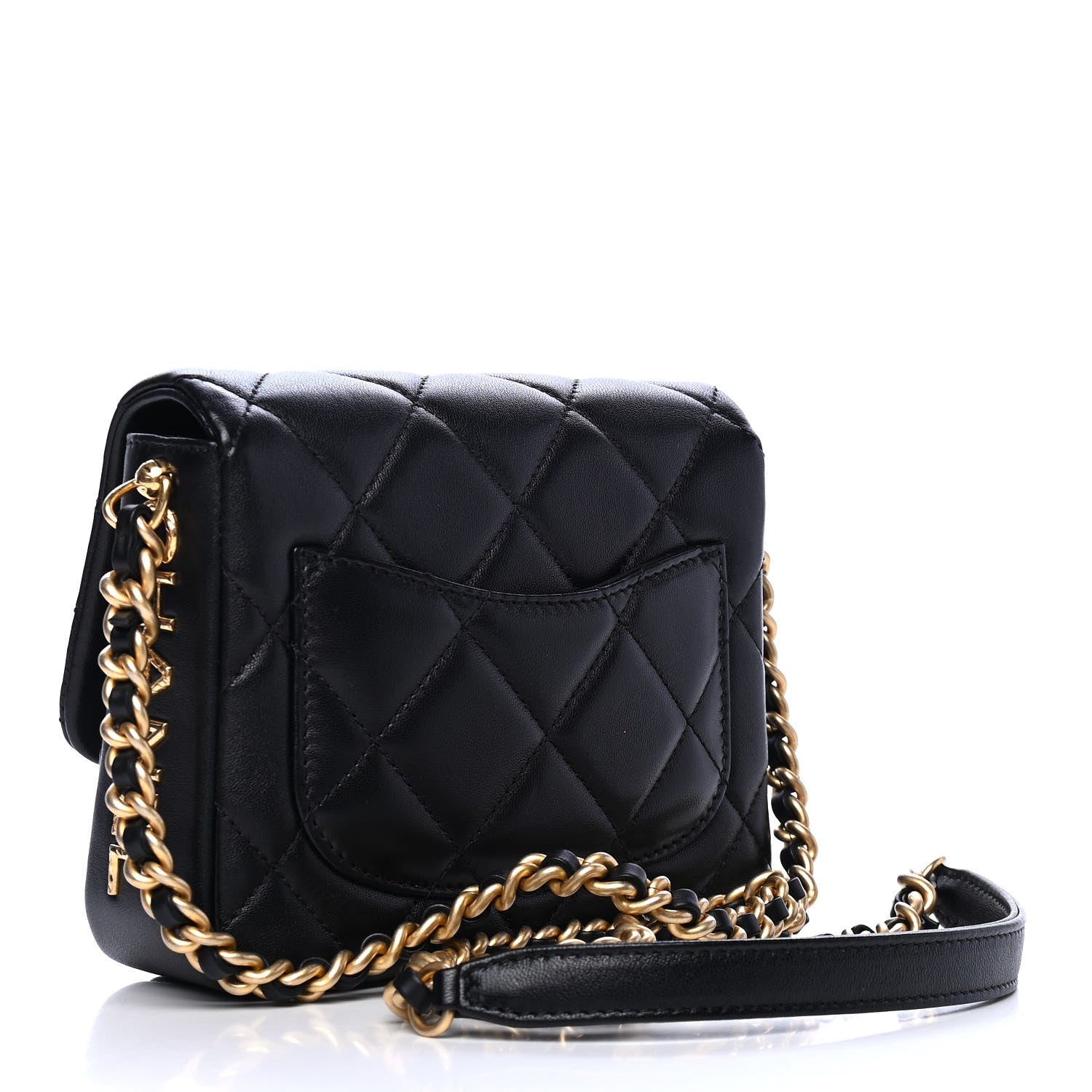 Chanel Lambskin Quilted Mini Side Note Flap Black 2 of 4