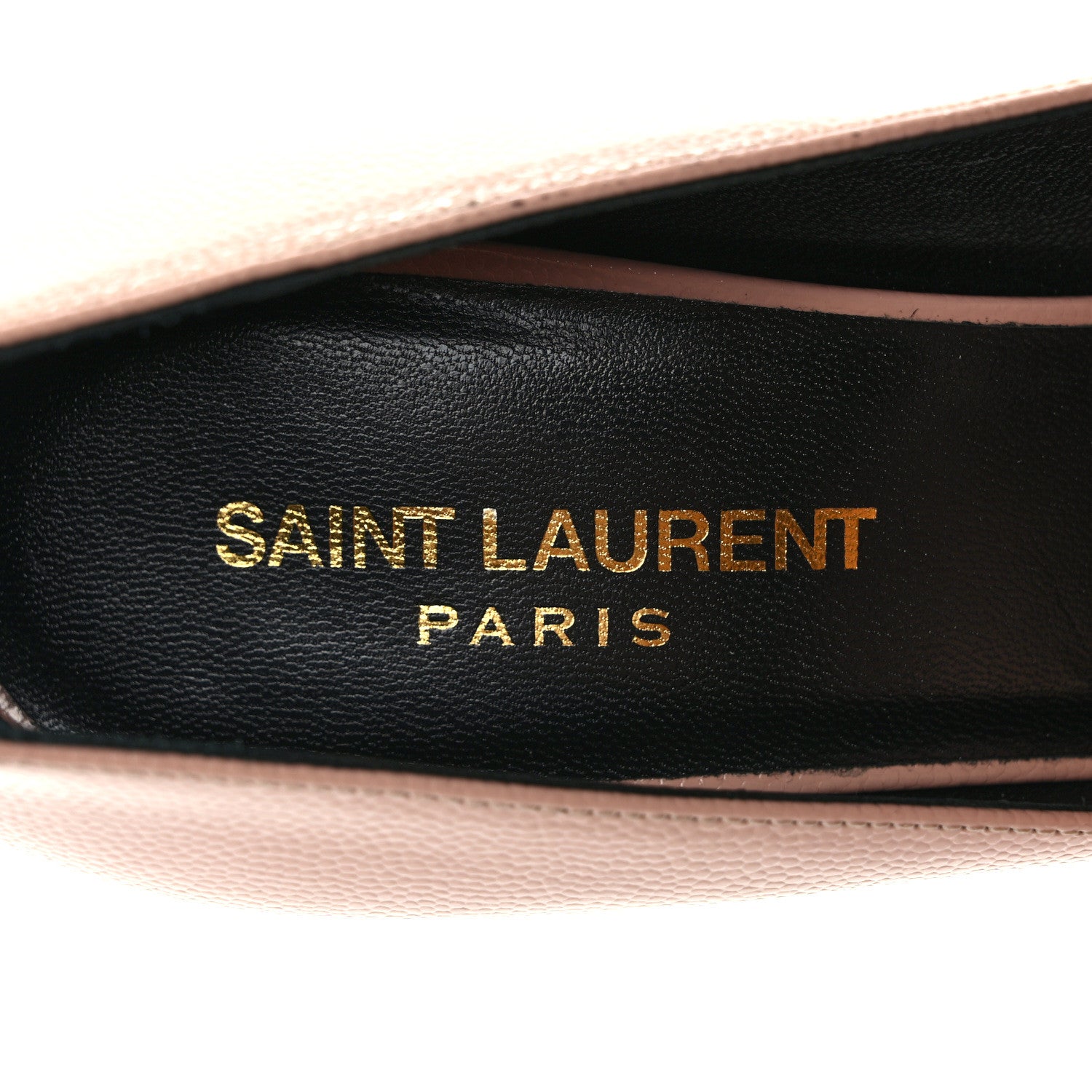Saint Laurent Pebbled Patent Calfskin Janis 105 Platform Pumps 37 Dusty Rose 7 of 9