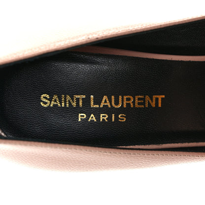 Saint Laurent Pebbled Patent Calfskin Janis 105 Platform Pumps 37 Dusty Rose 7 of 9