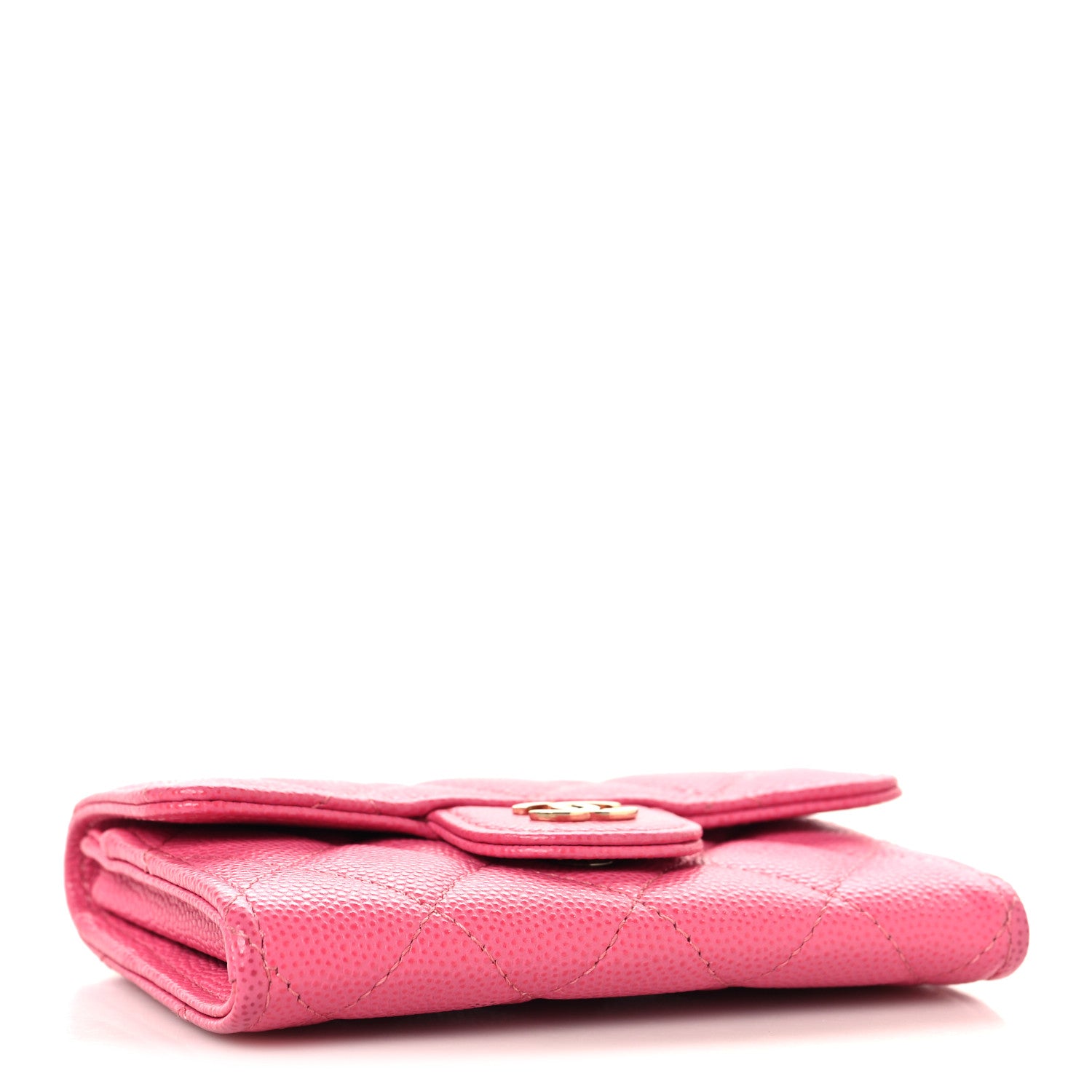 Chanel Caviar Quilted Flap Card Holder Wallet Pink 4 of 8