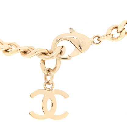 Chanel Crystal Chain CC Link Choker Gold Silver 4 of 4