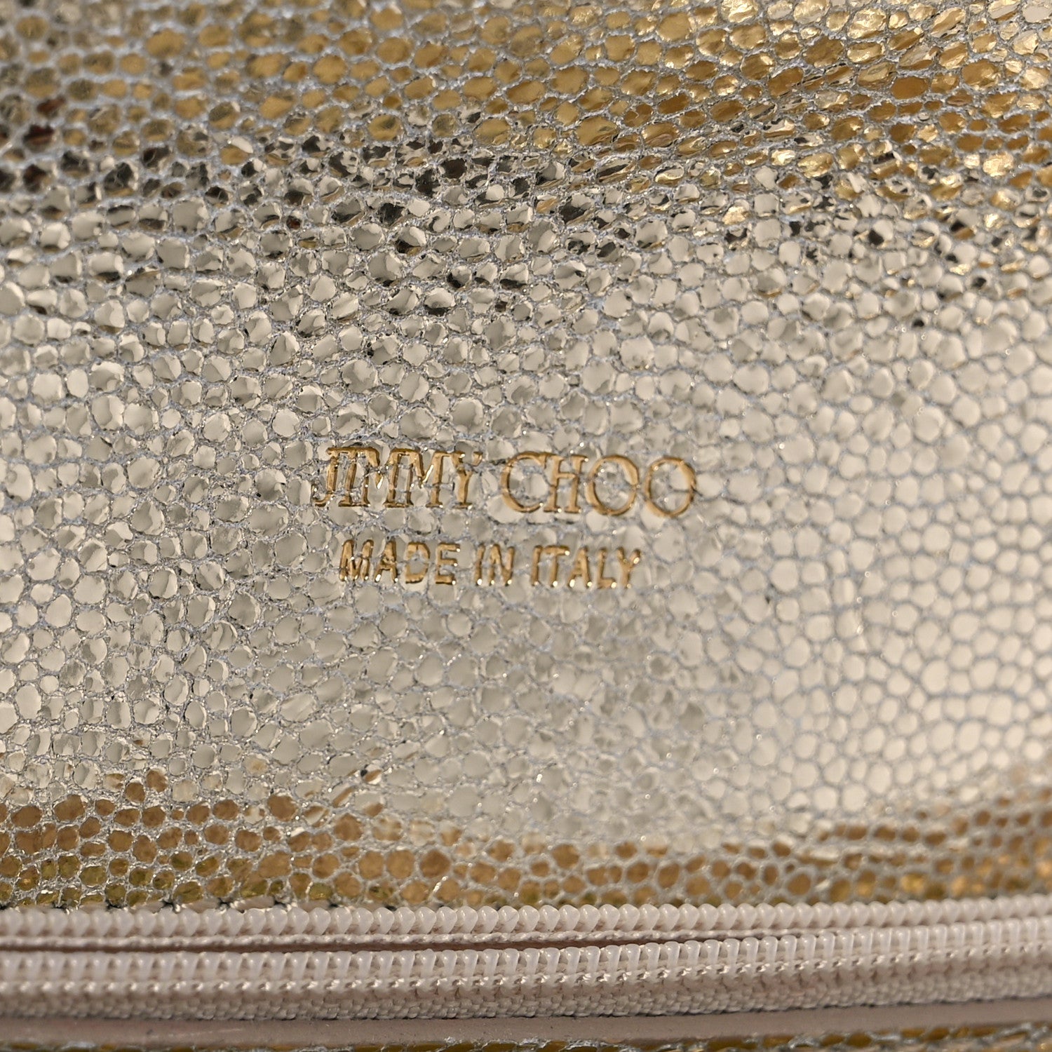 Jimmy Choo Glitter Fabric Reese Clutch Wallet Metallic 6 of 9