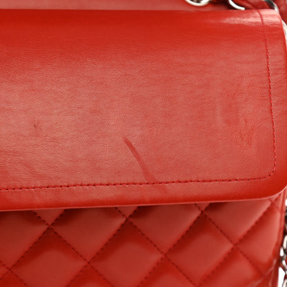 Chanel Lambskin Quilted Maxi Double Flap Red 16 of 18
