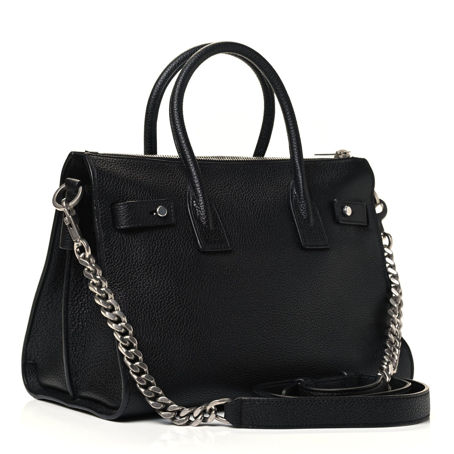 Grained Calfskin Baby Supple Sac De Jour Black