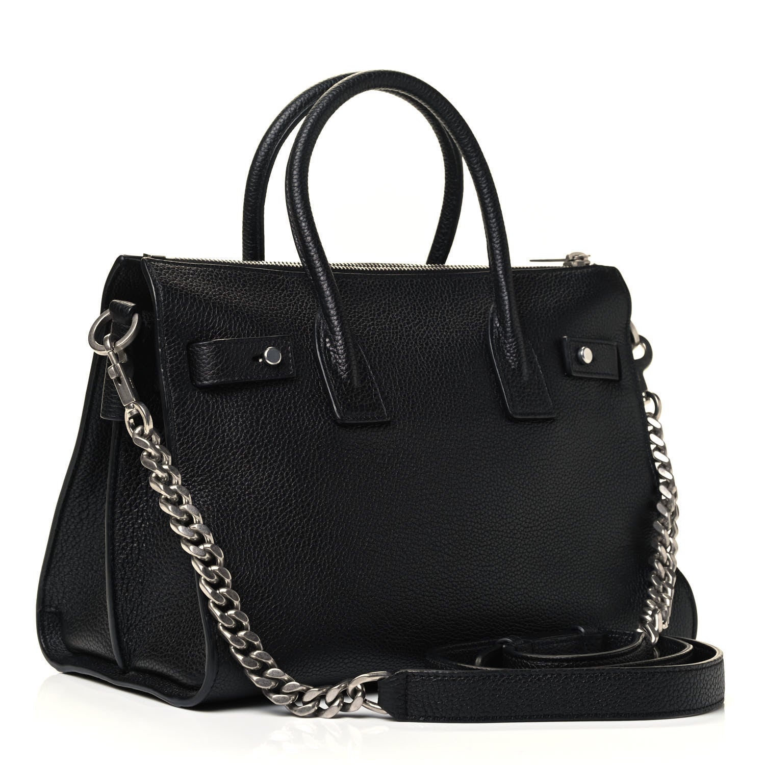 Saint Laurent Grained Calfskin Baby Supple Sac De Jour Black 2 of 4