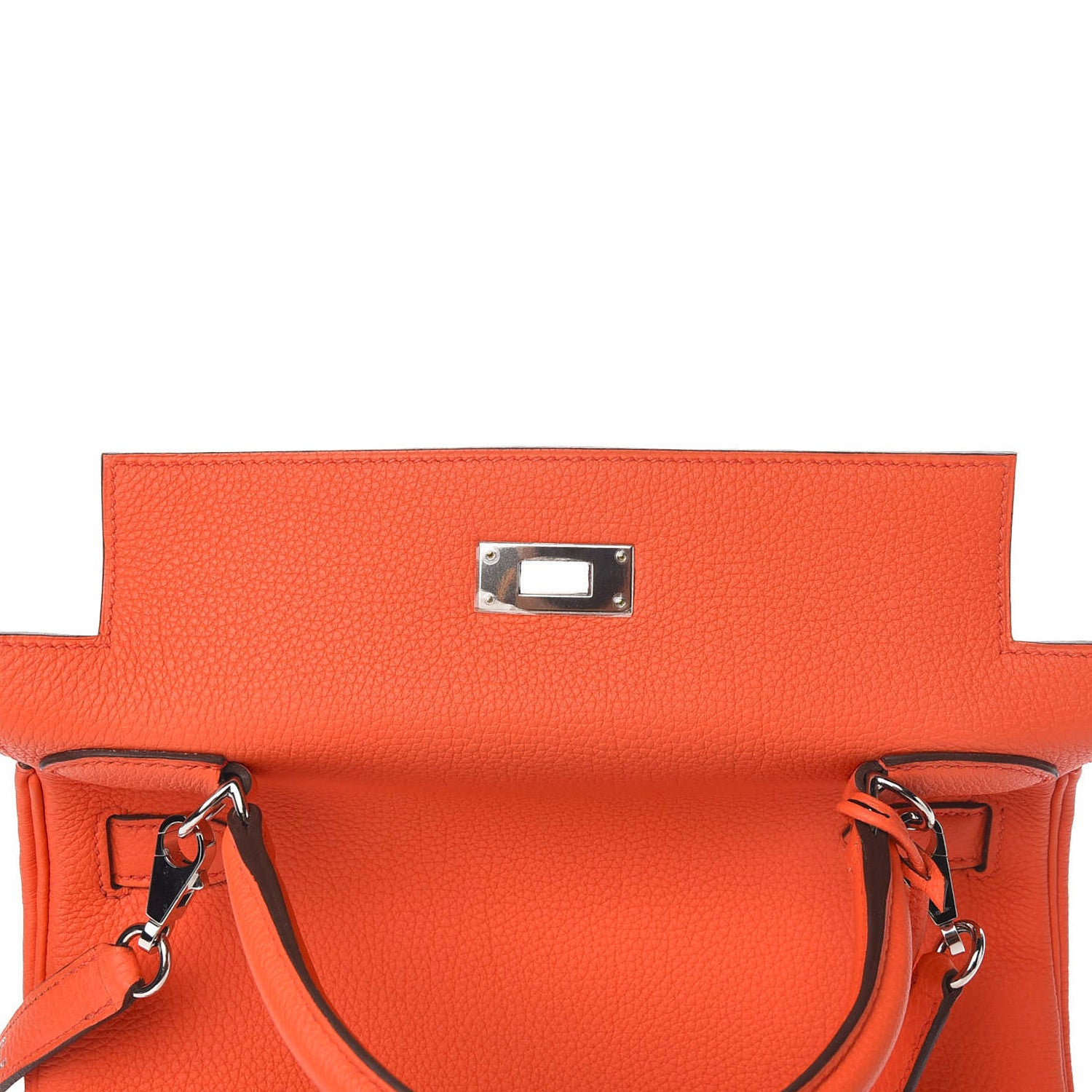 Hermes Togo Kelly Retourne 28 Poppy Orange 24 of 34