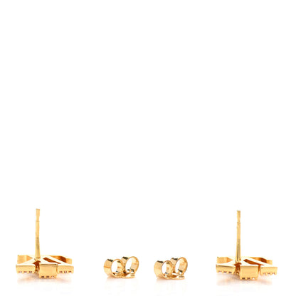 Louis Vuitton Metal Crystal LV Iconic Earrings Gold 3 of 6