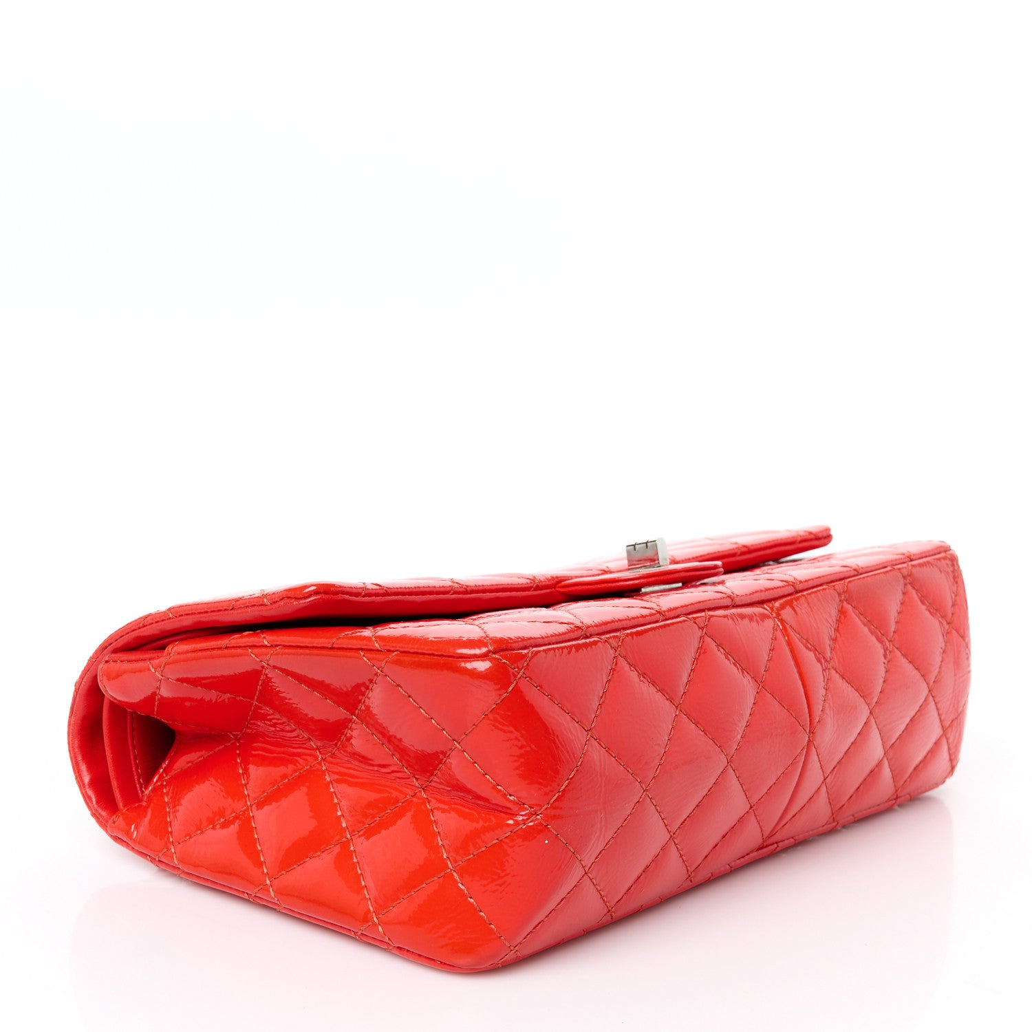 Chanel Distressed Patent Quilted 2.55 Reissue 226 Flap Red 4 of 10