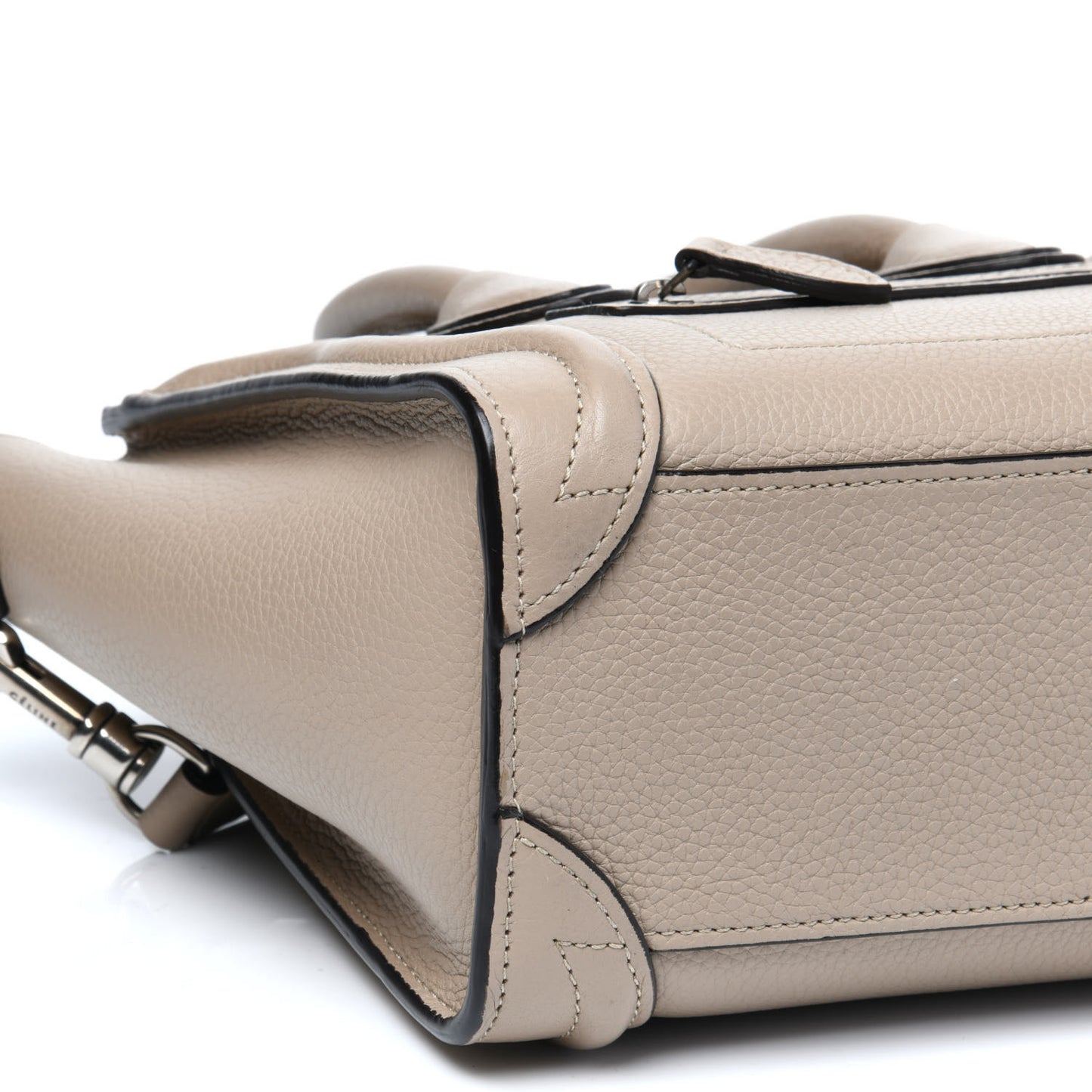 Drummed Calfskin Nano Luggage Dune