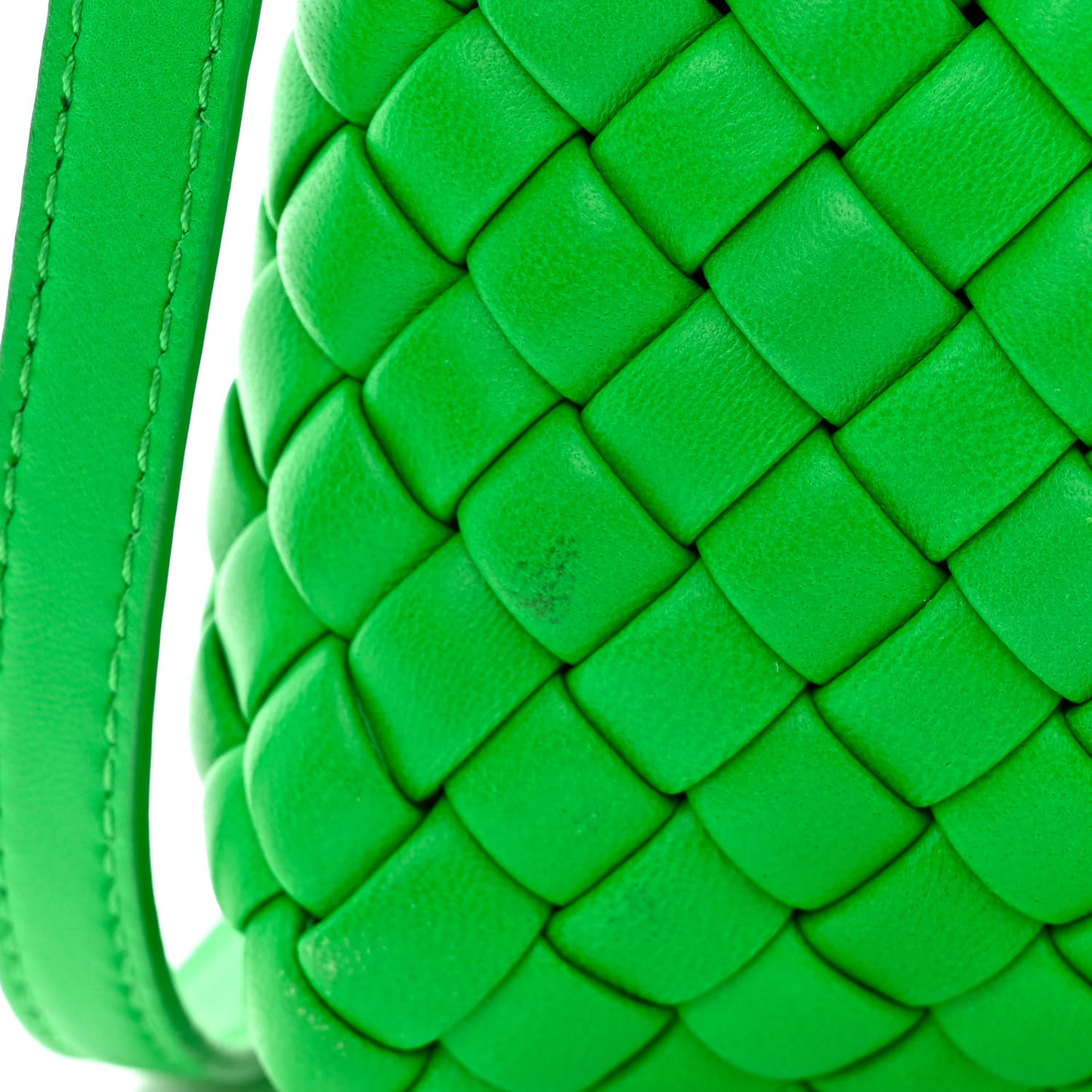 Nappa Intreccio Mini Padded Handle Bag Parakeet