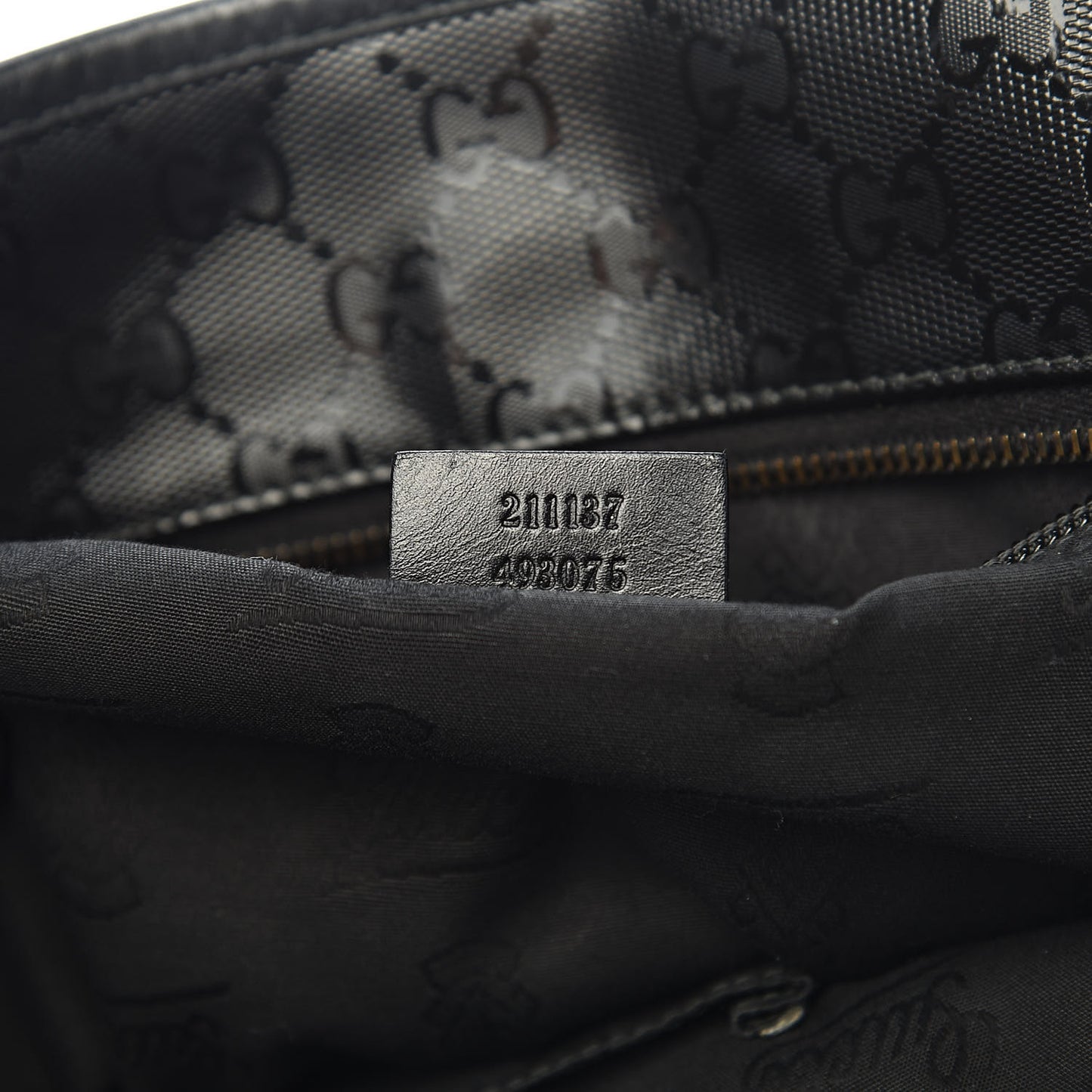 Imprime Monogram Medium Zippered Shopping Tote Black