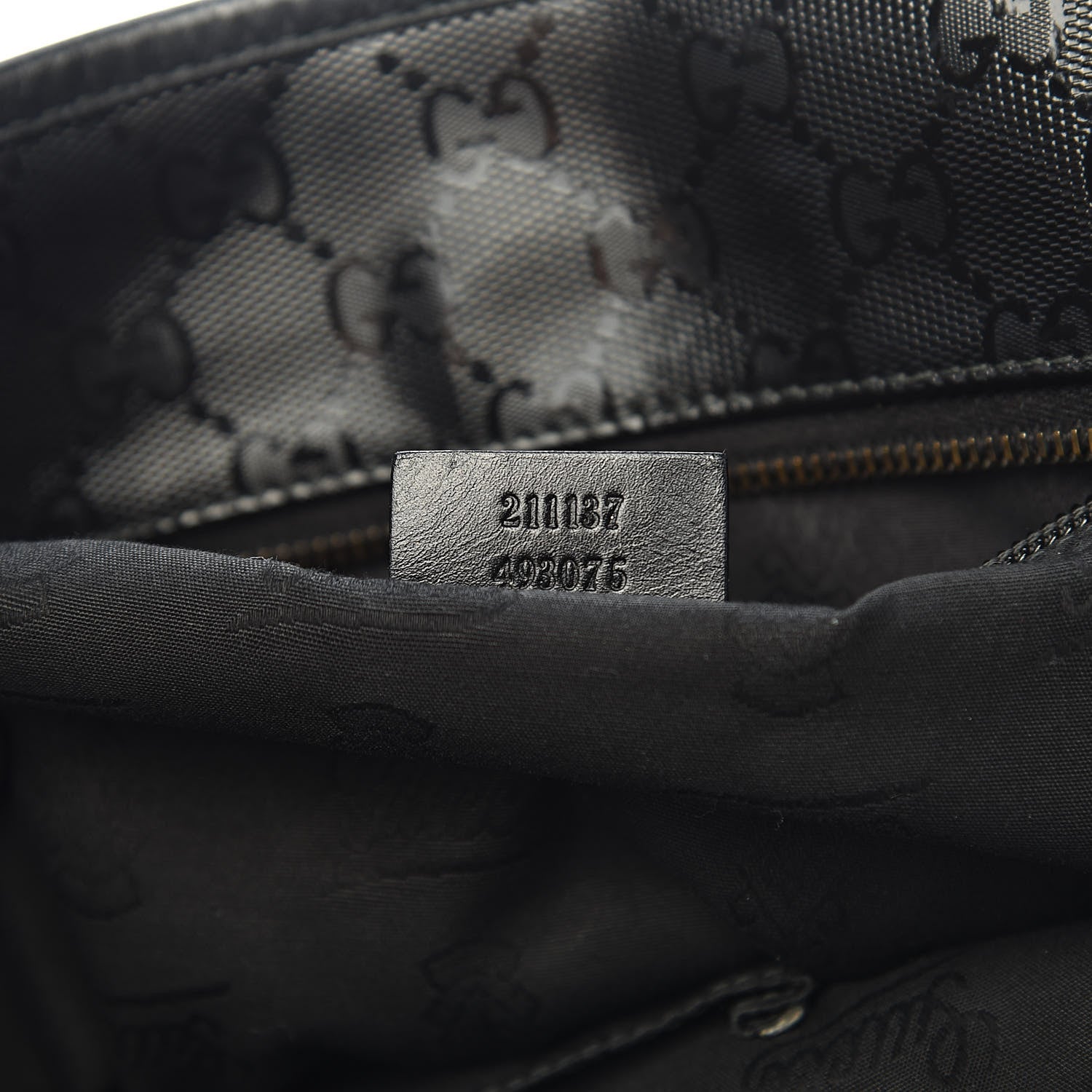 Gucci Imprime Monogram Medium Zippered Shopping Tote Black 7 of 13