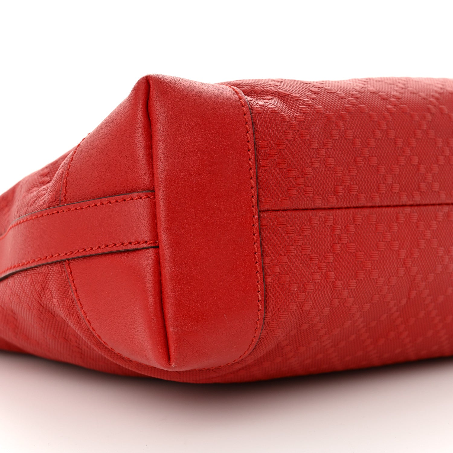 Gucci Diamante Calfskin Small Craft Tote Red 10 of 12