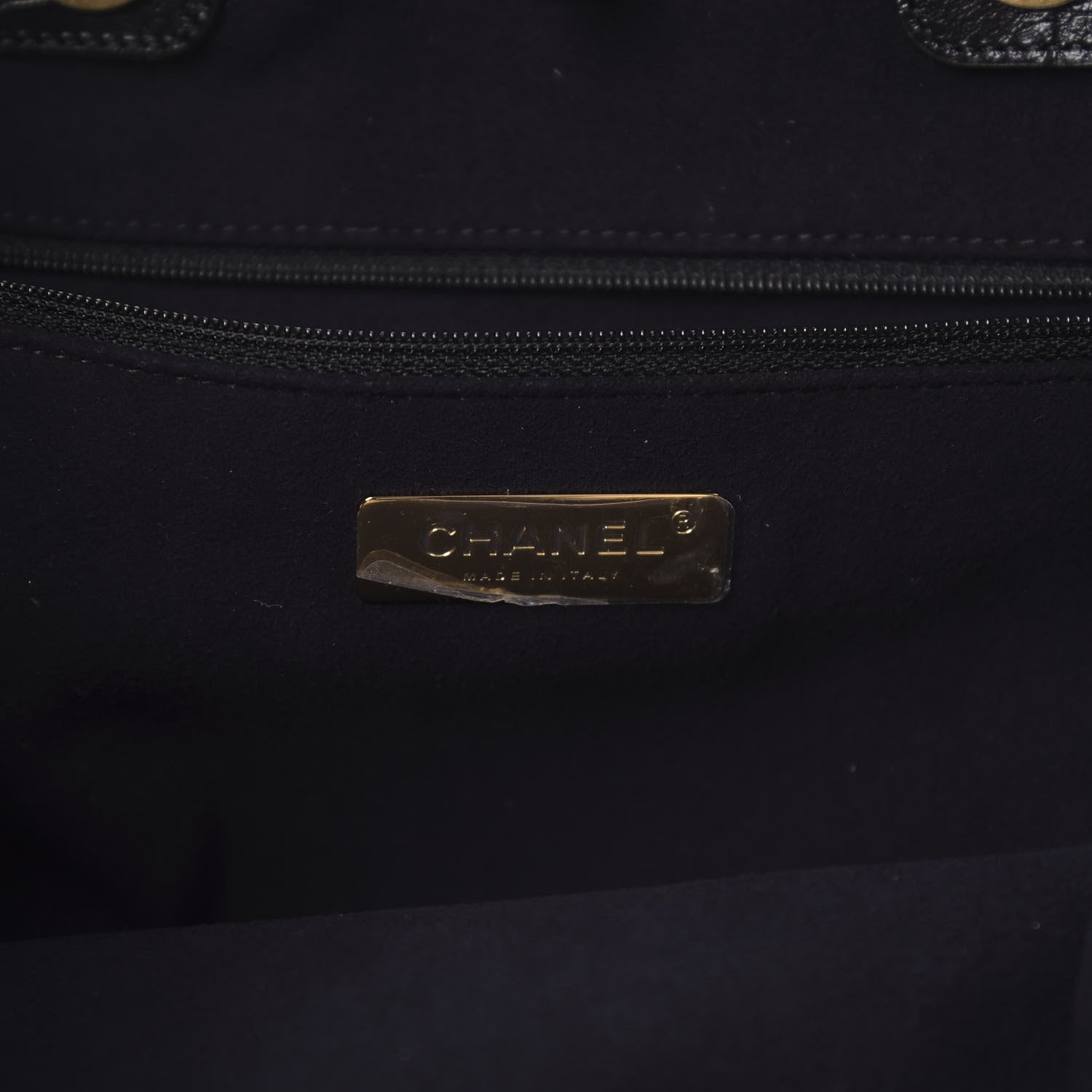 Chanel Calfskin Crocodile Embossed Large Cocodile Shopping Tote Black 5 of 9