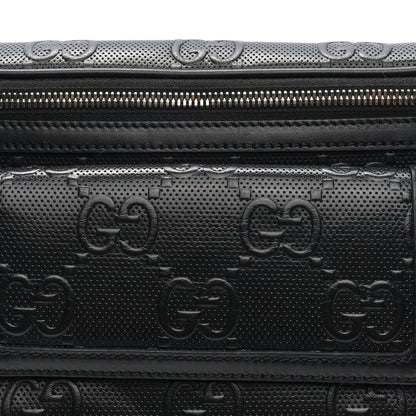 Gucci Calfskin GG Tennis Embossed Pocket Belt Bag Black 8 of 10