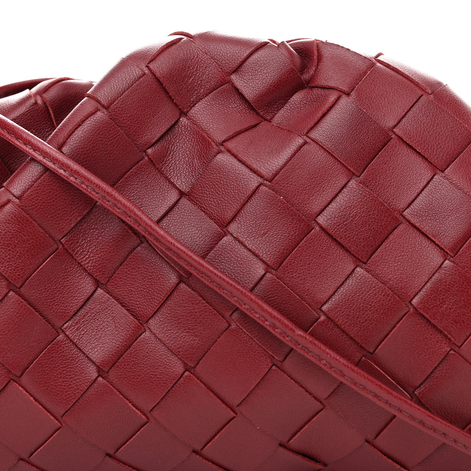 Bottega Veneta Nappa Intrecciato The Mini Pouch Bordeaux 9 of 11